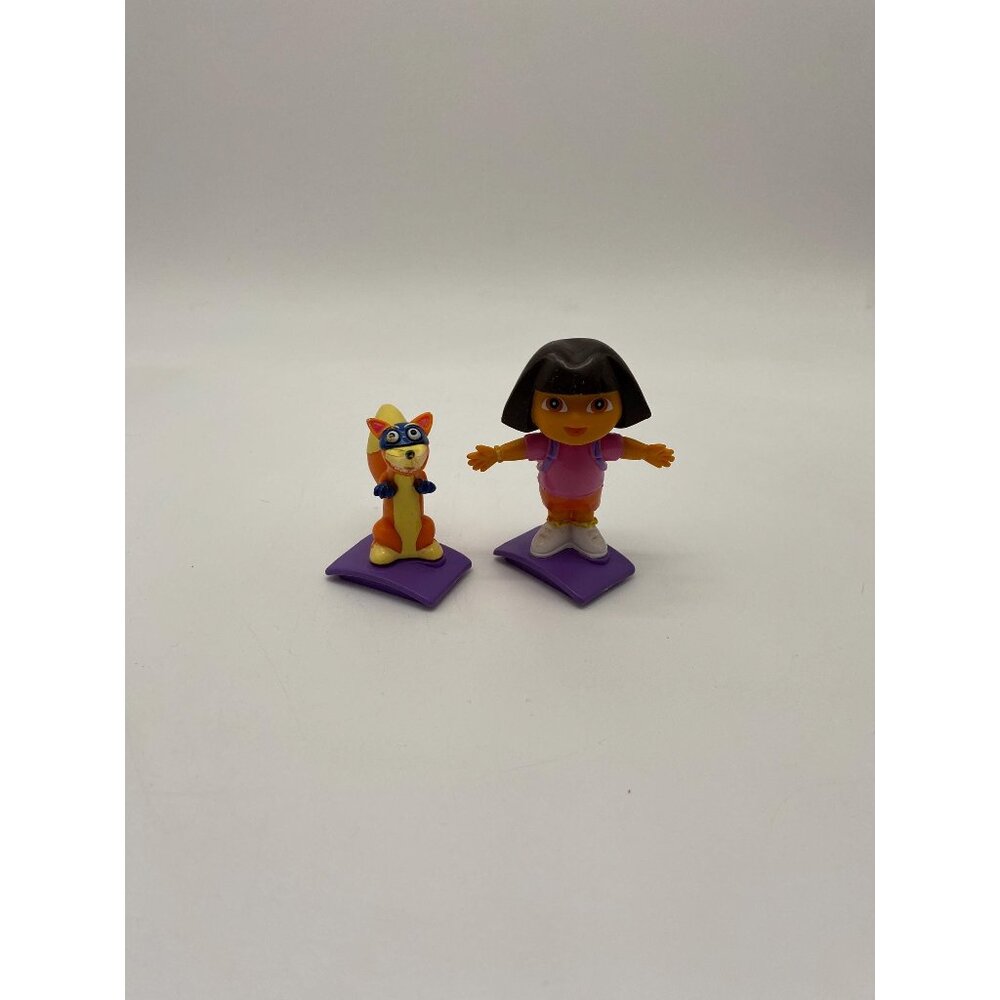 Vintage 2006 Dora the Explorer and Swiper Figurine Set - Mattel Nickelodeon
